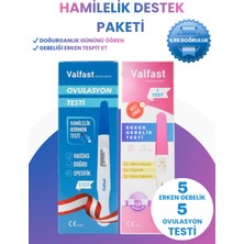Valfast Hamilelik Destek Paketi 5 Ovulasyon (Yumurtlama) + 5 Erken Gebelik Testi