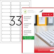Taneks Tanex Laser Etiket TW-2033 63,5X25,4 mm 100 Adet