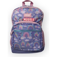 Muggle 4 Bölmeli Cloidy Mor Okul Sırt Çantası (MU-0204)
