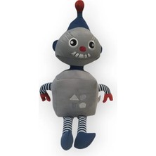 Pufu Toys Peluş Robot 52 CM Gri Renkli Erkek Çocuklar İçin Eğlenceli Oyuncak Peluş