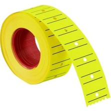 Tanex Makine Etiketi 12X21 Mm Çizgili Fosforlu Sarı 6 Lı Tnx1221550800 (1 Paket 6 Adet)