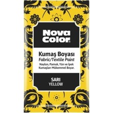 Nova Color Kumaş Boyası Toz Sarı 12gr 12'li Paket