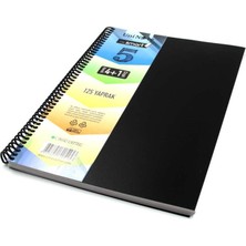 eOfis I'am Smart Plastik Kapak 125 Yaprak 4+1 Bölmeli Spiralli A4 Defter