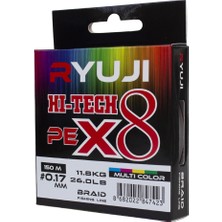 Ryuji Hi-Tech X8 150M 0.13MM Multi Color Ip Misina