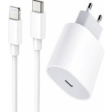 Lisa Butik Iphone 8/x/11/12 Pro Max & Üstü Modellere Uyumlu 20W Usb-C Power Adapter Type-C To Lightning Cable