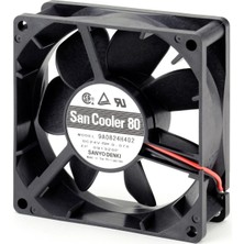 Sanyo Denki Sanyo Denkı San Ace 80 9A0824H402 Dc Soğutma Fanı 24V Dc 80X80X25 mm - Bilyalı Aksiyel Fan