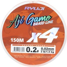 RYUJI Ryujı Ajı Game 4x, 0.05MM 150M, Orange Ip Misina