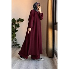 Ande Tesettür Ayla Takım - Bordo