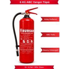 Bursan 6 kg Abc Kuru Kimyevi Tozlu Yangın Söndürme Tüpü