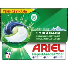 Ariel Hepsi1Arada PODS® Kapsül Çamaşır Deterjanı Beyazlar ve Renkliler 12 Yıkama