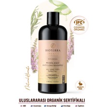 Bioterra Organik pH Balance Dökülme Karşıtı Şampuan – Sarımsak, Keratin ve Aloe Vera İçeren Sülfatsız Bakım 400 ml | pH Balance Anti Loss Shampoo