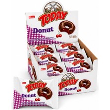 Elvan Today Donut Kek Vişneli 35 gr 24 Adet Kutu İçinde Vişneli Krema Dolgulu Atıştırmalık