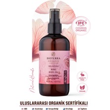 Bioterra Organik Gül Vücut Yağı – Nar, Avokado, Argan ve E Vitamini İçeren Nemlendirici Vücut Yağı 250 ml | Rose Body Oil