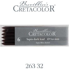 Cretacolor Sepia Dark Portmin Uç 5,6Mm (6 Lı Paket) 26332