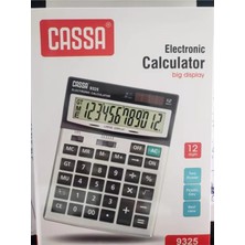 Cassa Hesap Makinesi Elektronik 12 Hane Siyah 9325