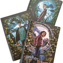 Keskin Color Harry Potter Spiralli Karton Kapak Defter A5 60 Yaprak Kareli (2 Li Paket)