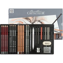 Cretacolor Teachers Choice Advanced Drawing Set Profesyonel Çizim Seti Metal Kutu 27 Parça 40042