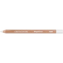 Cretacolor Megacolor Kalın Kuru Boya Kalemi Permanent White (12 Li Paket) 29101