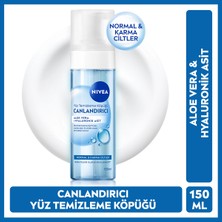 NIVEA Canlandırıcı Yüz Yıkama Köpüğü 150ml, Derinlemesine Yüz Temizleme, Normal ve Hassas Ciltler, Saf Su ve Lotus Çiçeği