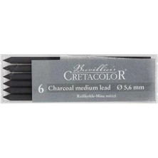 Cretacolor Charcoal Medium Kömür Portmin Uç 5,6Mm (6 Lı Paket) 26002