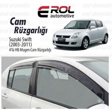 Erol Otomotiv Suzuki Swift (2003-2011) Uyumlu 4'lü Hb Mugen Cam Rüzgarlığı Takımı