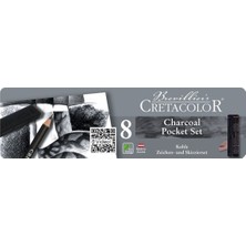 Cretacolor Charcoal Drawing Set Kömür Çizim Seti 8 Parça Metal Kutu 46008