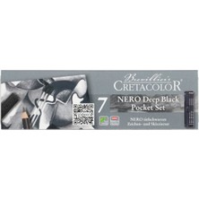 Cretacolor Nero Drawing Set Yağlı Kömür Çizim Seti 7 Parça Metal Kutu 40008