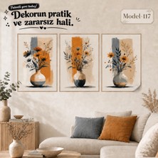 Akıllı Kağıt Statik Tutunma Özellikli Tablo - Poster Çiçek (Model- 117)
