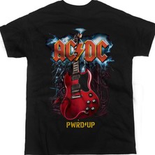 Tarzsokak Ac Dc Back In Black Ac/dc New Black T-Shırt Ön ve Araka Baskılı