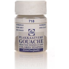 Talens Gouache Extra Fine Quality Bottle Guaj Boya 16ml 718 Warm Grey (10 Lu Paket)