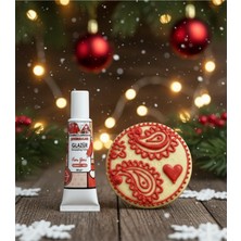 Şeker & Sugar Şeker&sugar Yılbaşı Kurabiye ve Cupcake Için Yenilebilir Kırmızı Glazür (40GR)