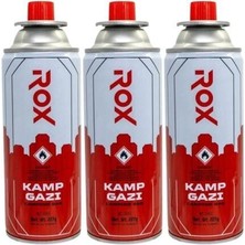 Rox Kamp Ocağı Gazı Valfli Kartuş 227GR - 3 Adet Kompakt Tasarım ve Güvenli Kullanım