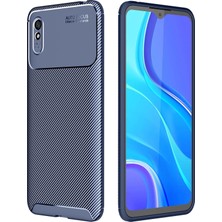 Aconcept Newface Xiaomi Redmi 9A Kılıf Auto Focus Karbon Kapak - Lacivert
