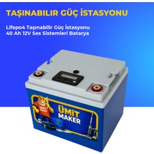 Ümit Maker Lifepo4 Taşınabilir Güç Istasyonu 40 Ah 12V Ses Sistemleri Batarya