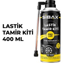 Sibax SB9000 Lastik Tamir Spreyi 400 ml Patlak Lastik Şişirme ve Onarım Kiti