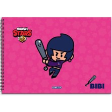 Gıpta Spiralli Resim Defteri 15 Yaprak 25X35Cm Brawl Star (2 Li Paket)