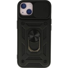 Aconcept Newface  Iphone 15 Kılıf Pars Lens Yüzüklü Silikon - Siyah