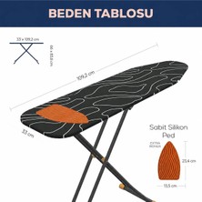 Porsima Perilla Tbtl-01 Happhom 4 Katmanlı 8 Kademeli Mono Ütü Masası 33*138CM