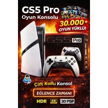 Forestia Gs5 Pro 4K Hdr Oyun Konsolu - 30.000 Oyunlu 2 Adet Kablosuz Retro Oyun Seti - Profesyonel El Atarisi