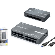Ietop C308 USB 3.2 Gen1 All In One Kart Okuyucu Cf Sd Microsd Ms Xd 5 Gbps Siyah