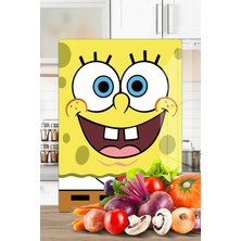 Decovetro Sünger Bob Kravat Pantolon Desenli Cam Kesme Tahtası ve Sunumluk 25 x 35 cm