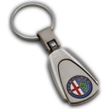 İdeal Aksesuar Alfa Romeo Metal Oval Anahtarlık Şık Kaliteli Aksesuar Çanta Araba New