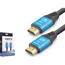 Nodar Nd4051 Hdmi 2.0 Kablo 4K 60 Hz Od 8.0 Mm 3 Metre Siyah Mavi