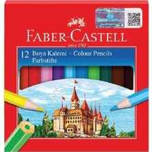 Faber-Castell Faber Castell 12 Renk Yarım Boy Karton Kutu Kuru Boya