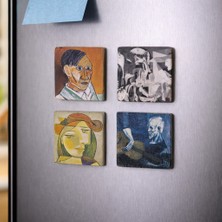 Anadolia Picasso Eserleri Doğaltaş 4'lü Magnet Seti