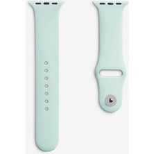 Quse Apple Watch Series SE/11/10/9/8/7/6/5/4/3 46mm-45mm-44mm Uyumlu S/M Spor Silikon Kordon Deniz Köpüğü