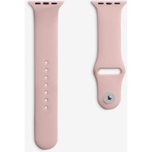 Quse Apple Watch Series SE/11/10/9/8/7/6/5/4/3 42mm-41mm-40mm-38mm Uyumlu M/l Spor Silikon Kordon Pudra Pembesi