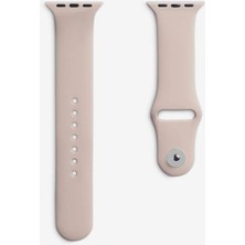 Quse Apple Watch Series SE/11/10/9/8/7/6/5/4/3 42mm-41mm-40mm-38mm Uyumlu S/m Spor Silikon Kordon Kum Pembesi