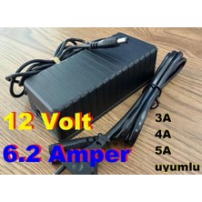 Ata Elektronik AC100-240V 50/60HZ Dc 12 Volt 6.2 Amper Plasitk Kasa Adaptör