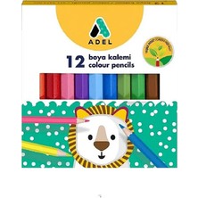 Adel 12 Renk Yarım Boy Kuru Boya 12’li Kutu